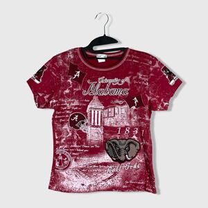 P. Michael University of Alabama Crimson Tide Shirt Womens M Red Embellished Y2K